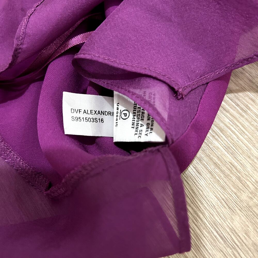 Alexandrie Silk Sleeveless Ruffle Tank Peplum Top Purple Amethyst P (XS) - Picture 10 of 14